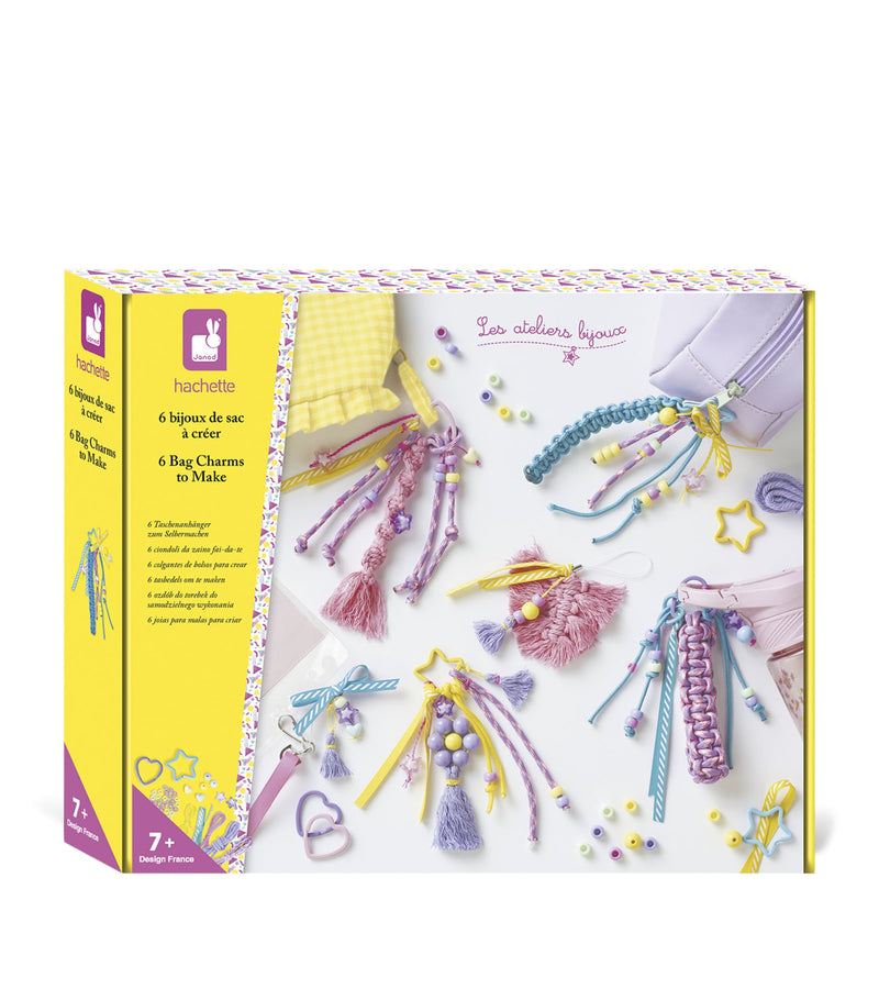 Janod set of 6 bag charms creative kit - British product