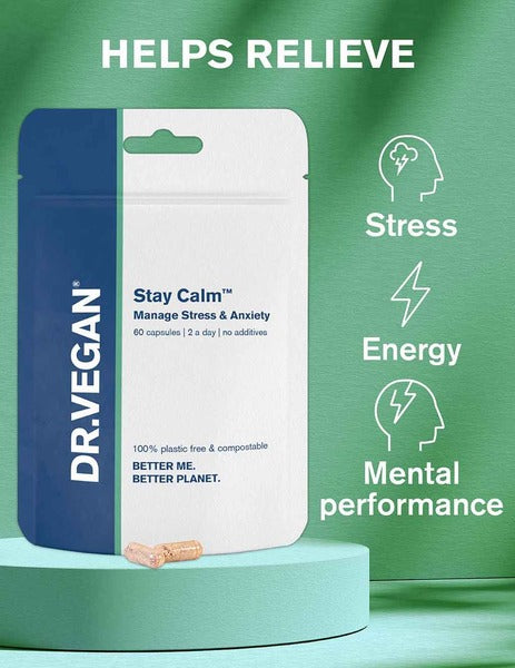 DR.VEGAN Stay Calm supplement 30 day supply (British brand)