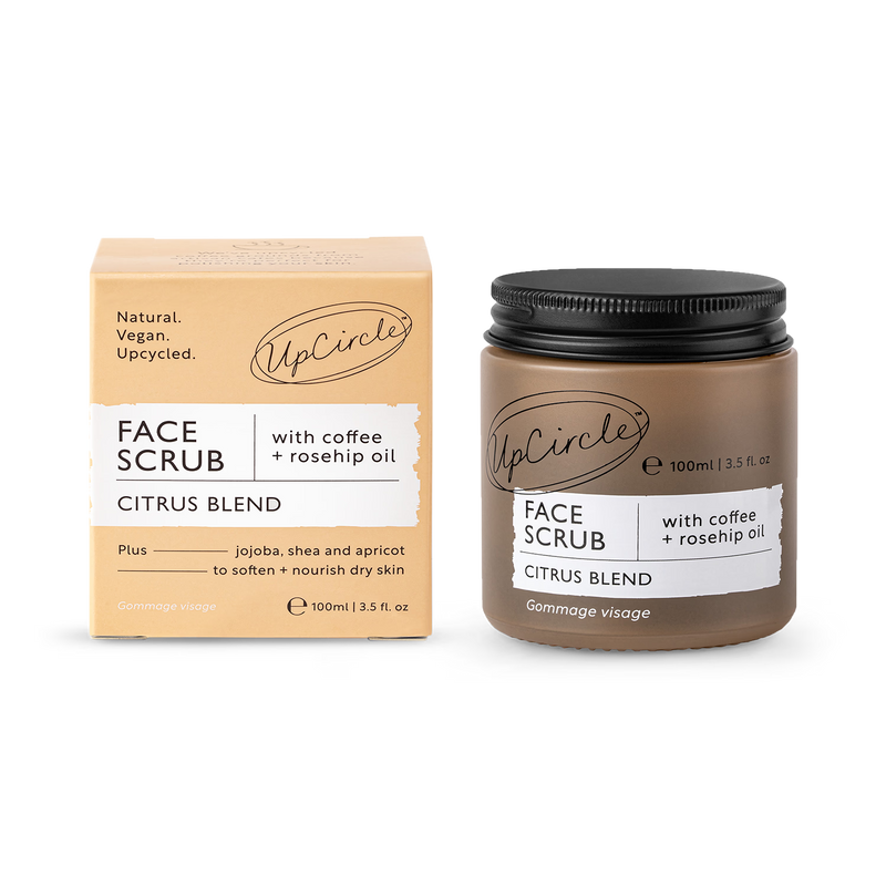 UpCircle Face Scrub Citrus Coffee Rosehip Oil 100ml (British brand)