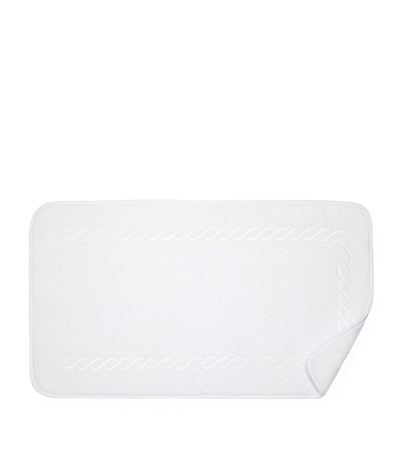 Pratesi Cotton Treccia bath mat 50cm x 90cm, imported from the UK