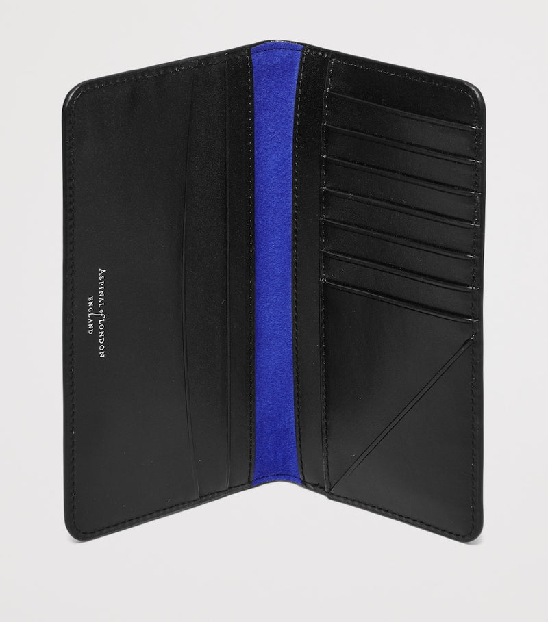 Aspinal of London leather long wallet with card slots, (British brand)