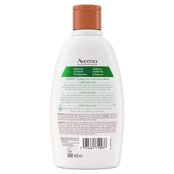 Aveeno volumising fresh greens shampoo 300ml - British product