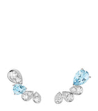 Chaumet white gold diamond aquamarine earrings 18kt (British brand)
