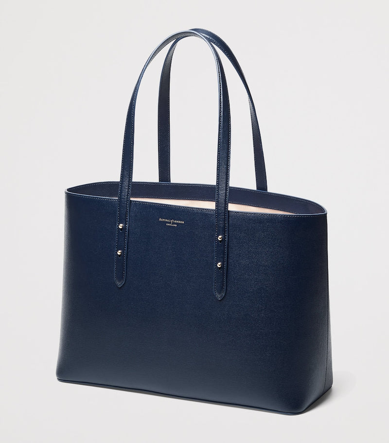 Aspinal of London Regent tote bag full-grain leather, imported from the UK