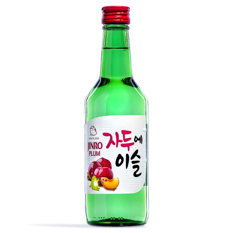 Jinro Plum Soju 13% ABV, imported from the UK