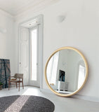 Large Wall Mirror with Solid Walnut Frame