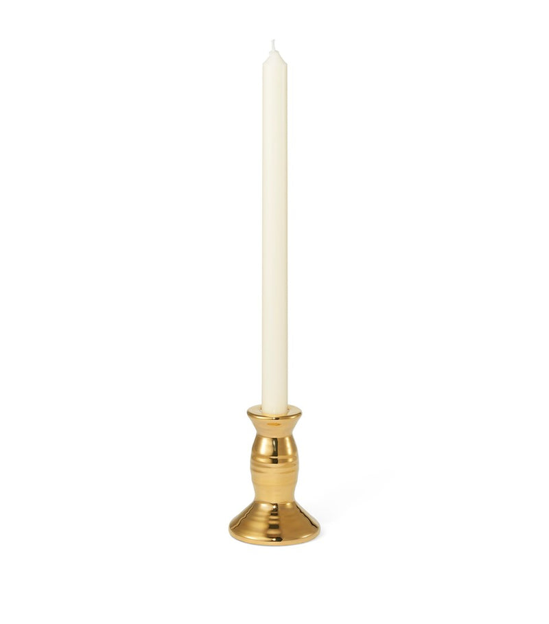 Aerin small gold-plated ceramic candle holder 10cm - British product