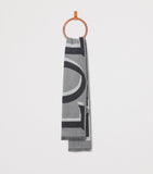 LOEWE cashmere-wool scarf with jacquard logo 165x39cm, UK version