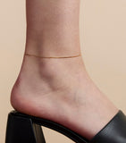 Astrid & Miyu gold-plated box chain anklet (British brand)