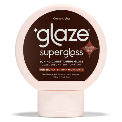 Superdrug Glaze Supergloss Cocoa Lights Toning Conditioning Hair Gloss 190ml- Buy online at McGrocer