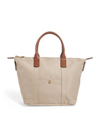 Harrods tote bag made from recycled nylon and leather, imported from the UK