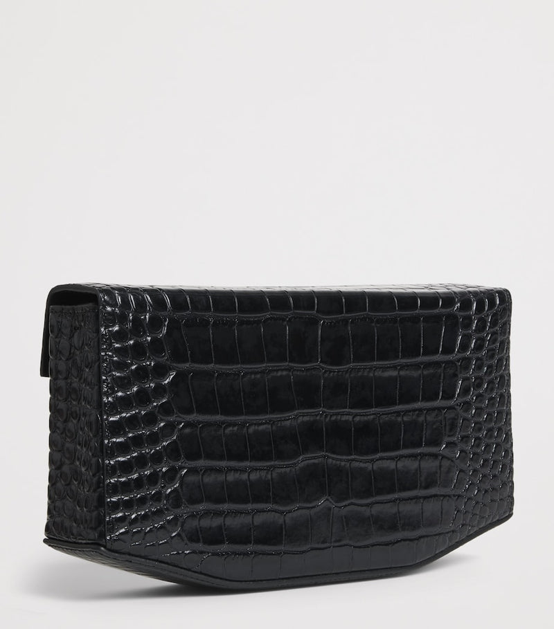 Toteme croc-embossed leather shoulder bag, UK version