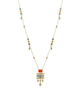 Harrods Boodles Yellow Gold Opal Garnet Sapphire and Tsavorite Masai Mara Inside Africa Necklace- Buy online at McGrocer