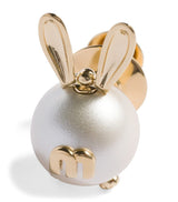 Harrods Miu Miu Pearlised Bunny Brooch 2.1cm x 1.2cm- Buy online at McGrocer