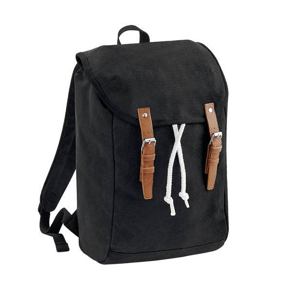 Quadra vintage backpack 100% cotton canvas, imported from the UK
