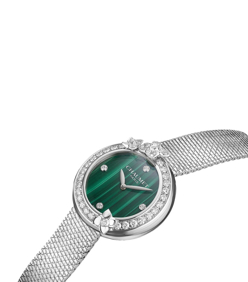 Chaumet Hortensia stainless steel and diamond watch 28mm, UK version