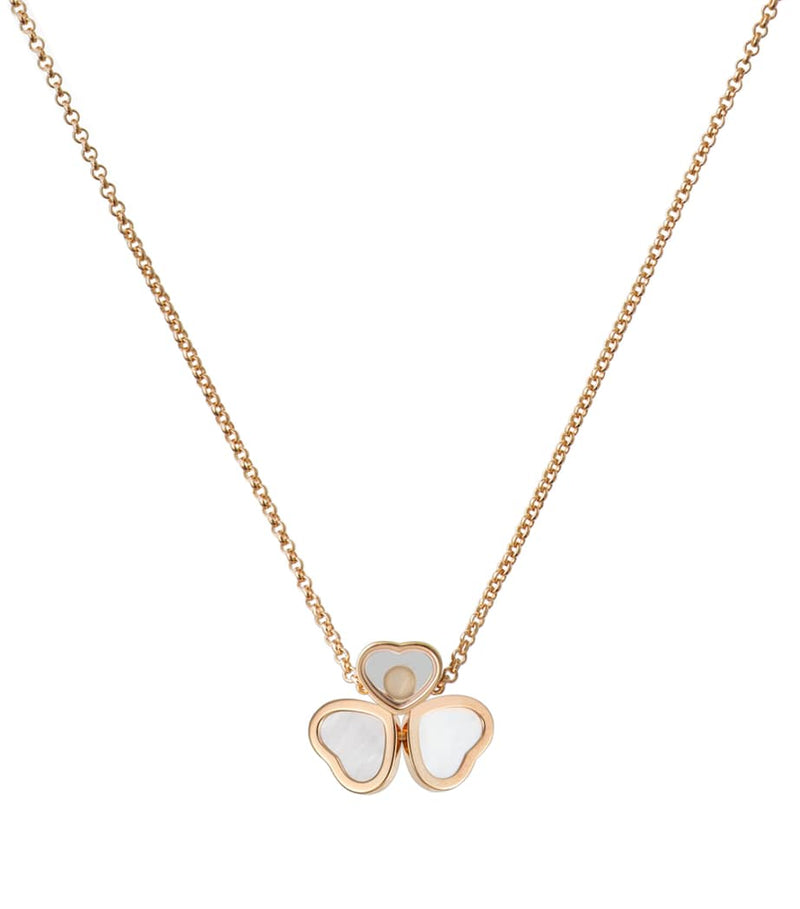 Chopard Happy Hearts mother-of-pearl necklace 18K rose gold - British product