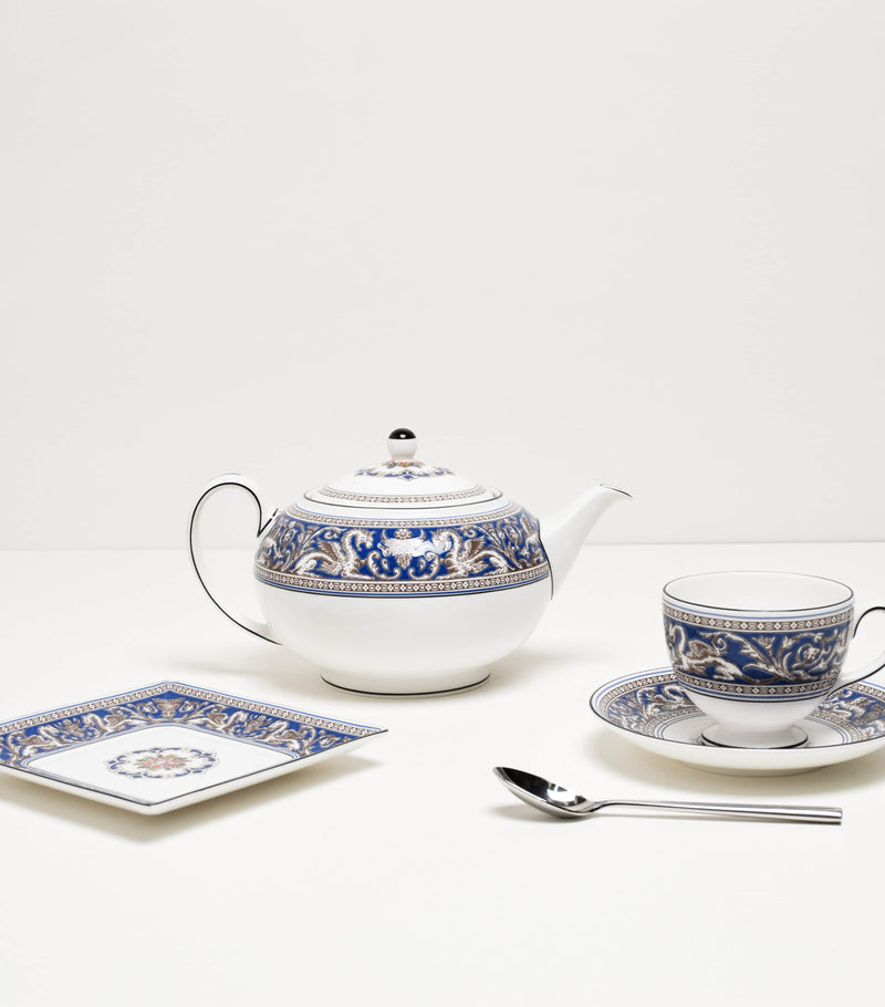 Wedgwood Florentine Marine square tray 14cm fine bone china - British product