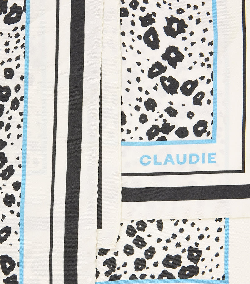 Claudie Pierlot printed silk square scarf 65cm, imported from the UK