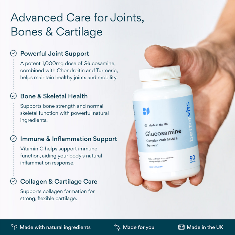 Bettervits Glucosamine Complex 90 capsules, imported from the UK