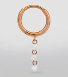 Persée rose gold diamond hoop earring, imported from the UK