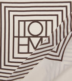 Toteme silk monogram scarf 80cm, imported from the UK