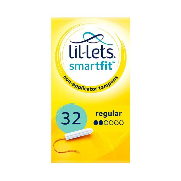 Lil-Lets regular non-applicator tampons 32 count, imported from the UK