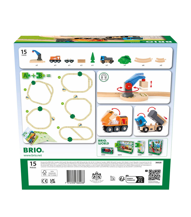 Brio Starter Lift & Load Set wooden railway toy - British product