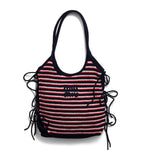 Miu Miu Ivy crochet tote bag stripe design, UK version
