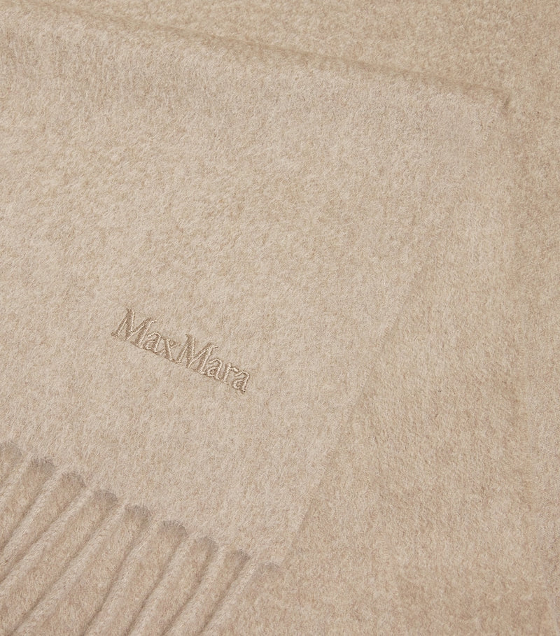 Max Mara cashmere fringed scarf, imported from the UK