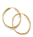 Monica Vinader large gold vermeil hoop earrings (British brand)