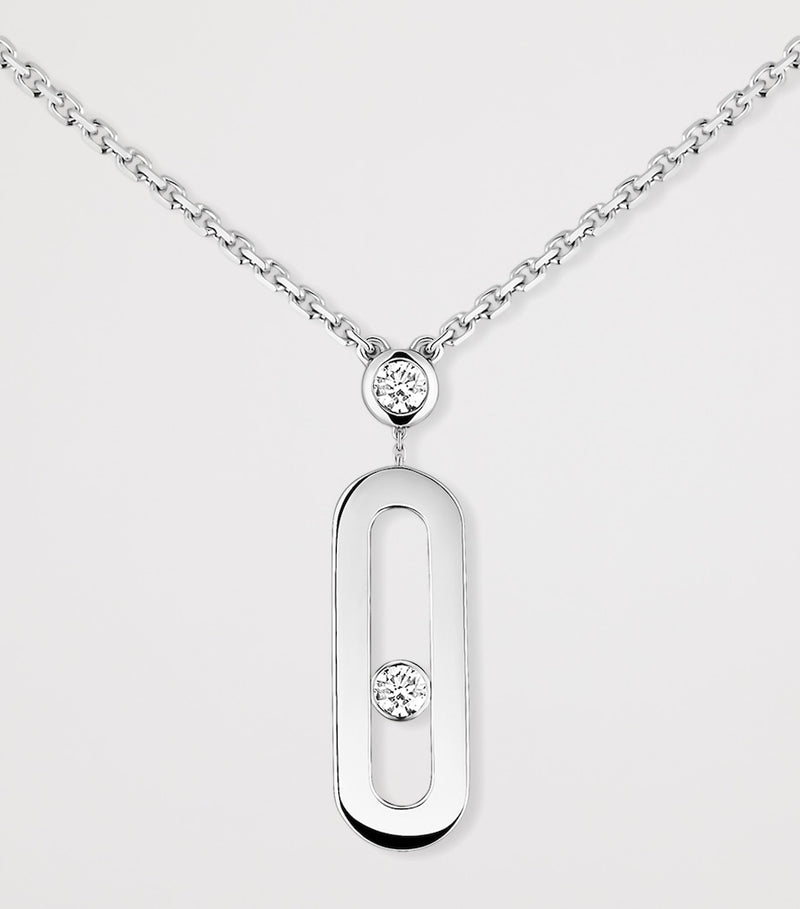 Messika Move Uno white gold necklace with 0.13ct diamonds - British product