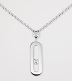 Messika Move Uno white gold necklace with 0.13ct diamonds - British product