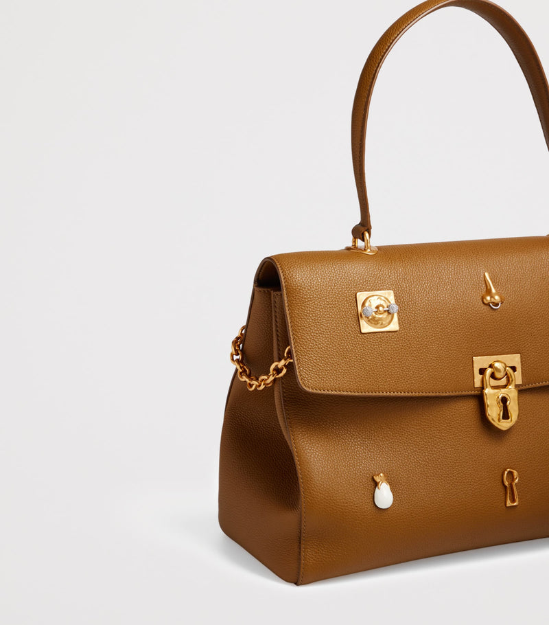 Schiaparelli leather Secret Bijoux top-handle bag, UK version