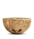 Marchanta dark travertine candle holder 36cm - British product