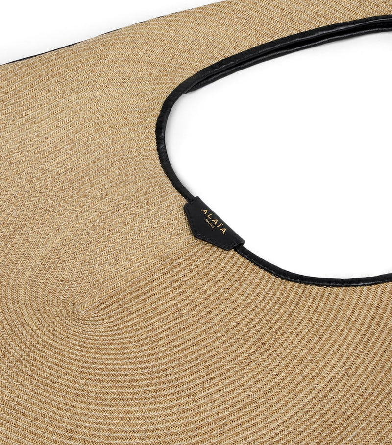 Alaïa Raffia Hobo Tote Bag, imported from the UK
