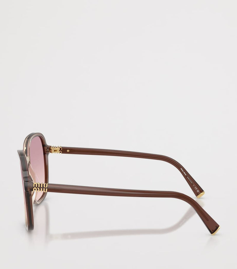 Miu Miu oversized acetate sunglasses, UK version