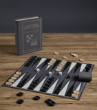 Vintage Bookshelf checkers and backgammon board game (British brand)
