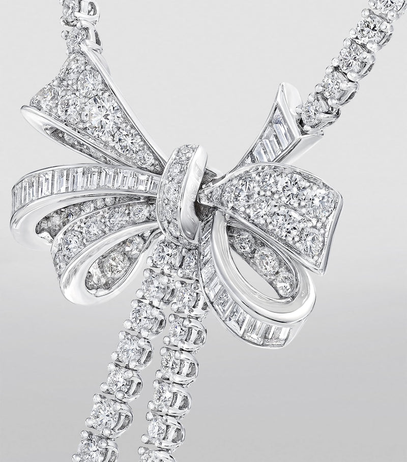 Graff Tilda's Bow white gold diamond necklace, UK version