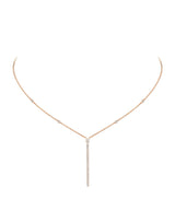Harrods Messika Gatsby Pink Gold Diamond Pavé Chain Necklace 0.38ct- Buy online at McGrocer