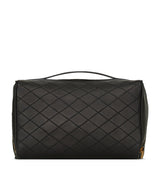 Harrods Diamond Quilted Leather Vanity Case 13 x 21 x 13 cm- Buy online at McGrocer