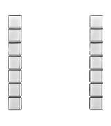 Harrods Chopard White Gold Ice Cube Earrings- Buy online at McGrocer