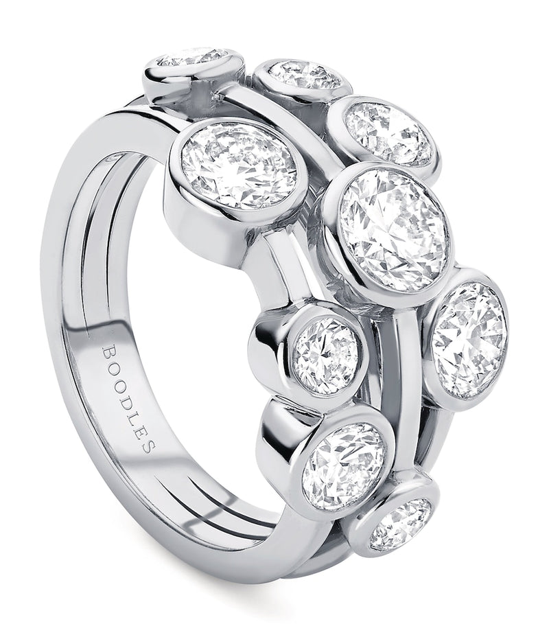 Boodles Medium Raindance platinum diamond ring - British product