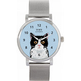 Superdrug Toff London Blue Ladies Black and White Cat Head Watch- Buy online at McGrocer