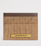 Emporio Armani suede embossed card holder - British product