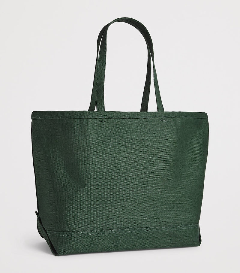 Harrods medium cotton embroidered logo tote bag, UK version
