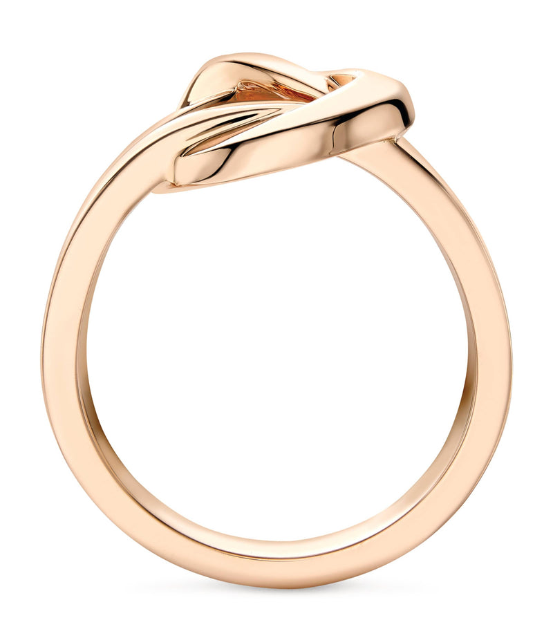 Boodles rose gold knot ring (British brand)