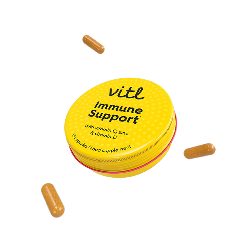 Vitl immune support supplement capsules imported from the UK
