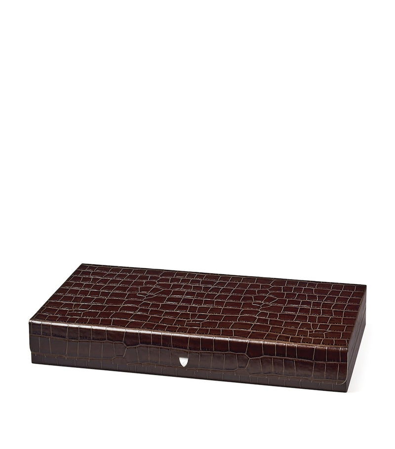 Aspinal of London leather backgammon set - British product