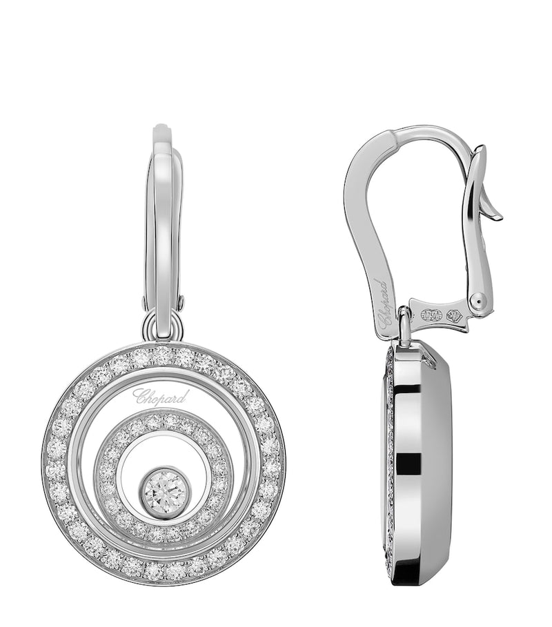 Chopard white gold diamond Happy Spirit earrings, imported from the UK